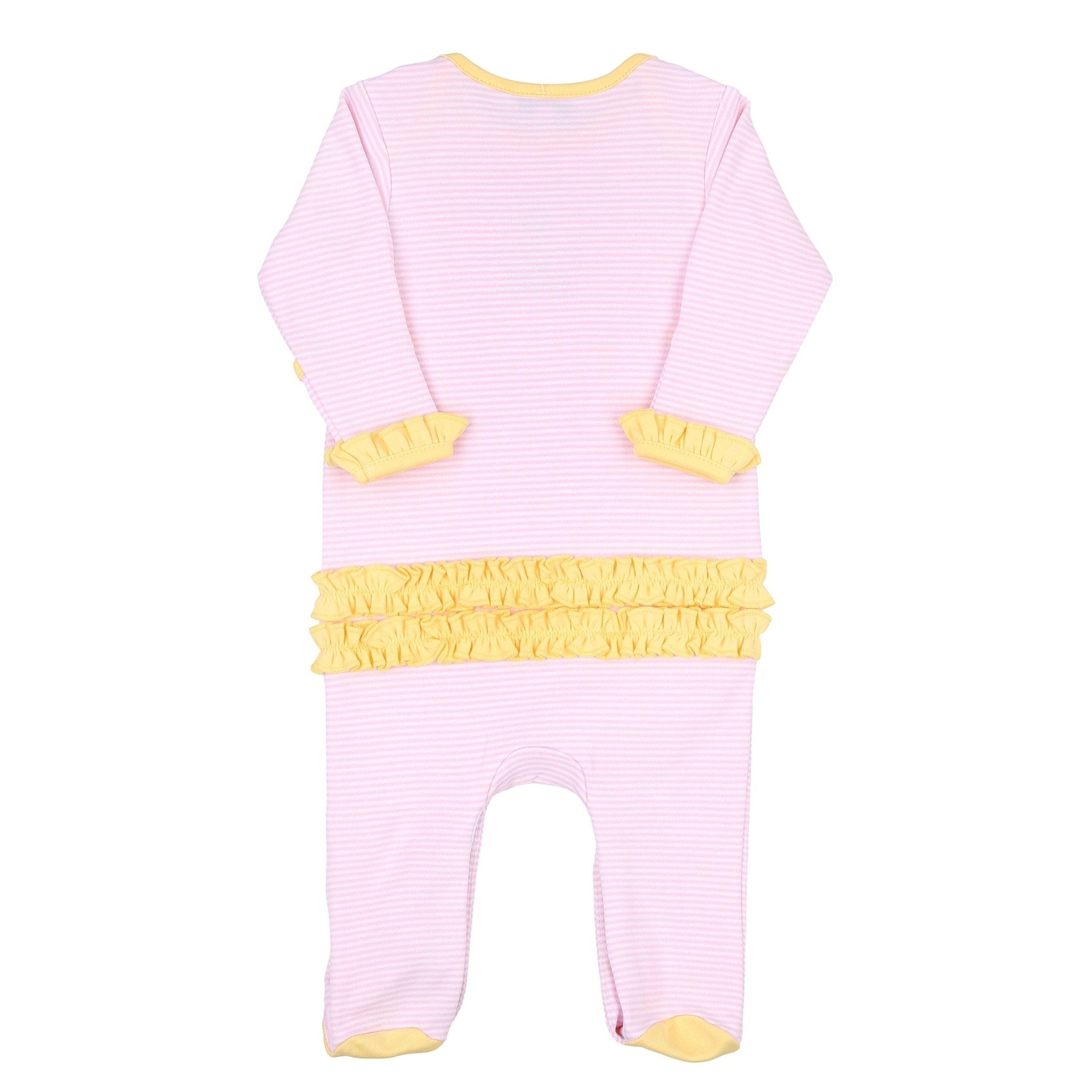 Tropical Pineapple Combo Ruffle Lap Footie - Magnolia BabyFootie