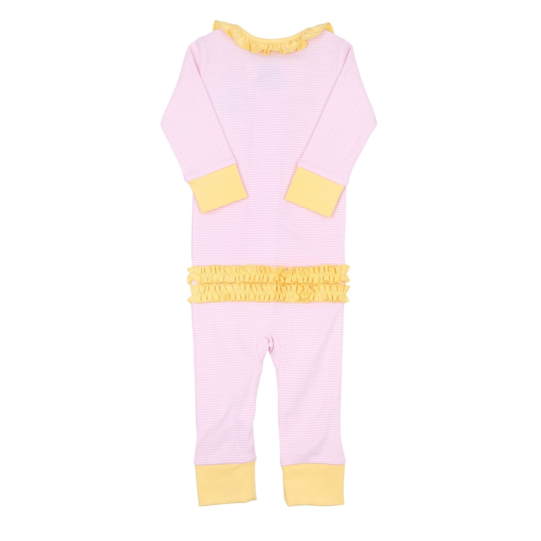 Tropical Pineapple Combo Ruffle Zip Pajamas - Magnolia BabyZipper Pajamas